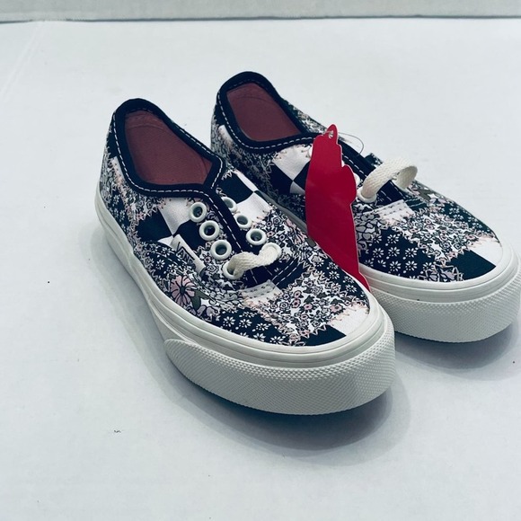 Vans Kids Authentic Patchwork Floral Shoe Multi Marshmallow Size 10.5K - Picture 11 of 14